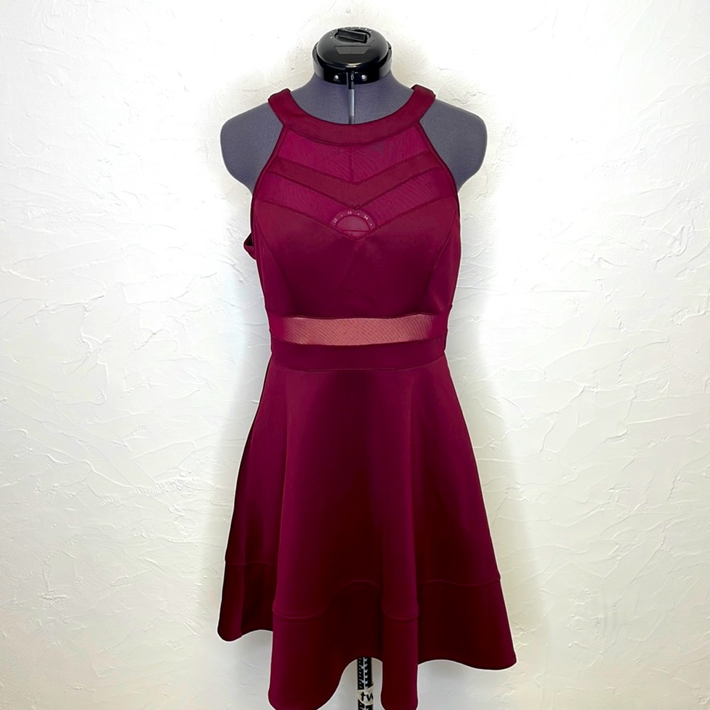 Emerald Sundae Burgundy Midi Dress